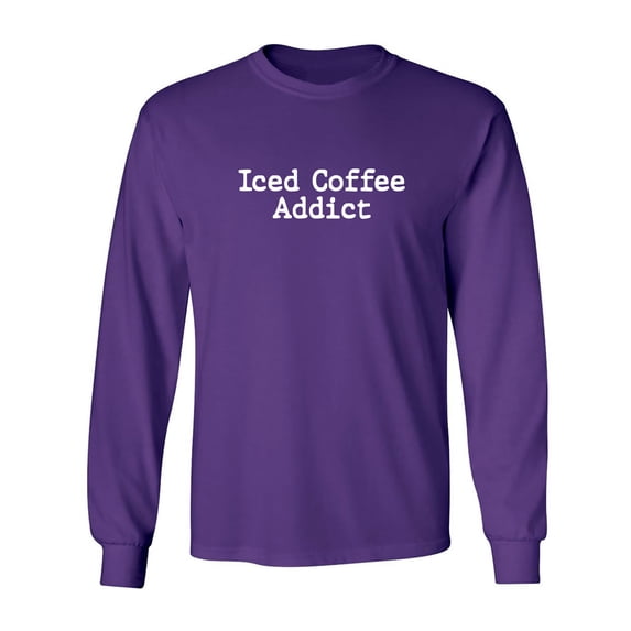 Iced Coffee Addict Adult Long Sleeve T-shirt