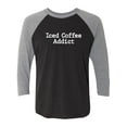 thumbnail image 1 of Iced Coffee Addict Unisex 3/4 Sleeve Baseball Raglan Tee, 1 of 3