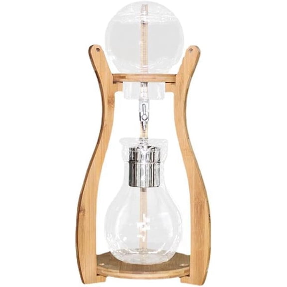 Iced Coffee Brewer Maker Adjustable Dripper Cold Brew Coffee-No Filter Paper, Ice Drip Coffee Maker, 600ML/6-8 Cup Perfect for Travel, Home, Office