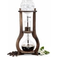 thumbnail image 1 of Iced Coffee Cold Brew Drip Tower Coffee Maker, 6–8 Cup Manual Cold Brew Brewer with Adjustable Valve, Wooden Frame & Glassware, Slow Cold Extraction System, 1 of 9