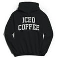 thumbnail image 1 of Iced Coffee Graphic Black Men's Cotton Pullover Hoodie, 1 of 1