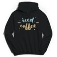 thumbnail image 1 of Iced Coffee Humor Graphic Black Men's Crewneck Sweatshirt Hoodie, 1 of 1