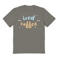 thumbnail image 1 of Iced Coffee Humor Graphic Charcoal Men's Cotton T-Shirt, 1 of 1