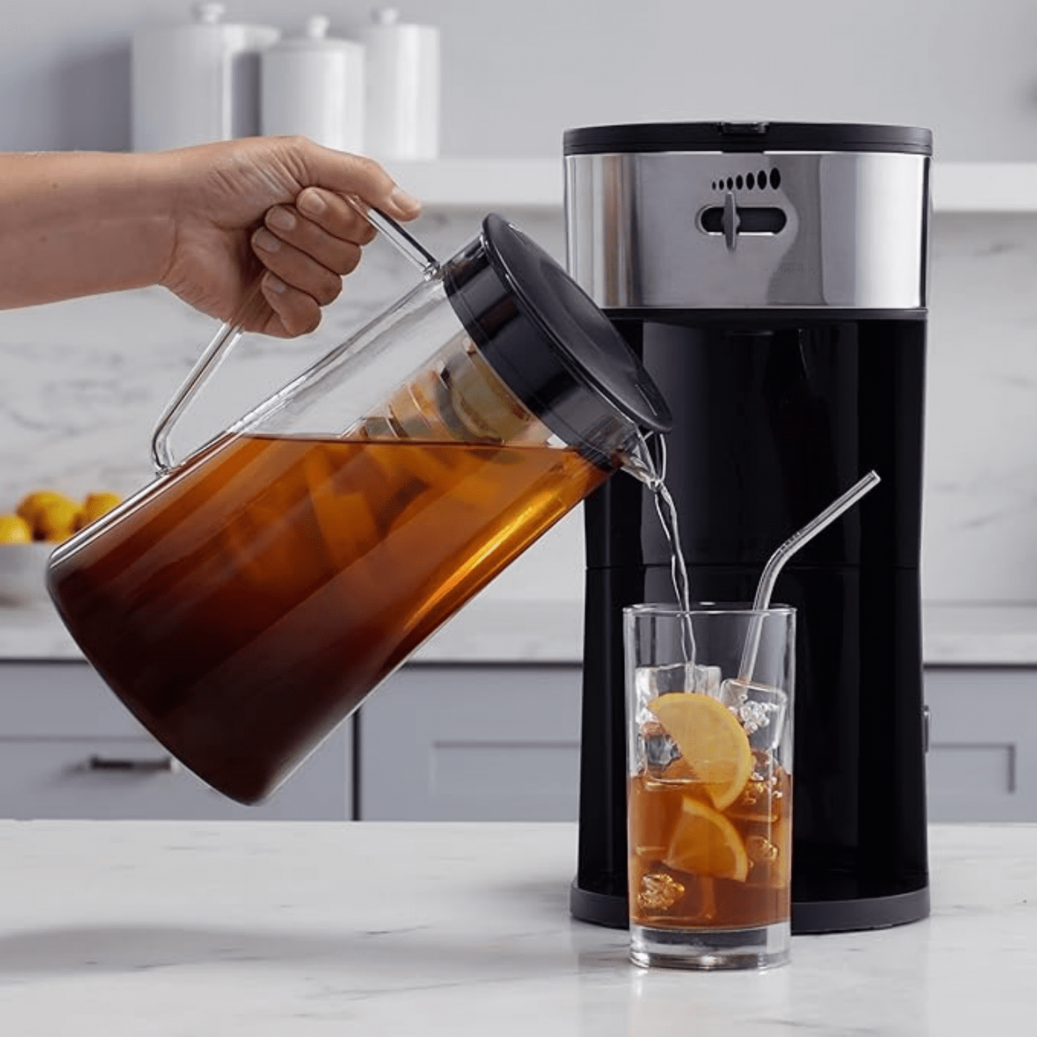 Iced Coffee Maker or Iced Tea Maker Includes an Infusion Tube to ...