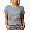 thumbnail image 1 of Iced Coffee Please, Groovy Retro Wavy Text Merch Gift, Heather Grey T-Shirt, Medium, 1 of 5