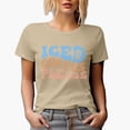 thumbnail image 1 of Iced Coffee Please, Groovy Retro Wavy Text Merch Gift, Tan T-Shirt, XL, 1 of 5