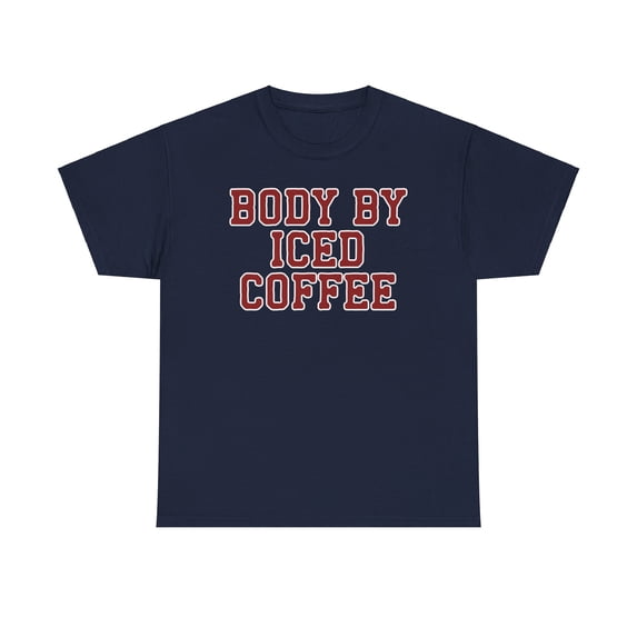 Iced Coffee Shirt Gifts Tshirt Crew Neck Short Sleeve