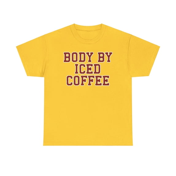 Iced Coffee Shirt Gifts Tshirt Crew Neck Short Sleeve