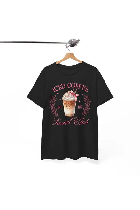 Iced Coffee Social Club Est 1982 Cute Graphic Unisex T-Shirt, S-5XL
