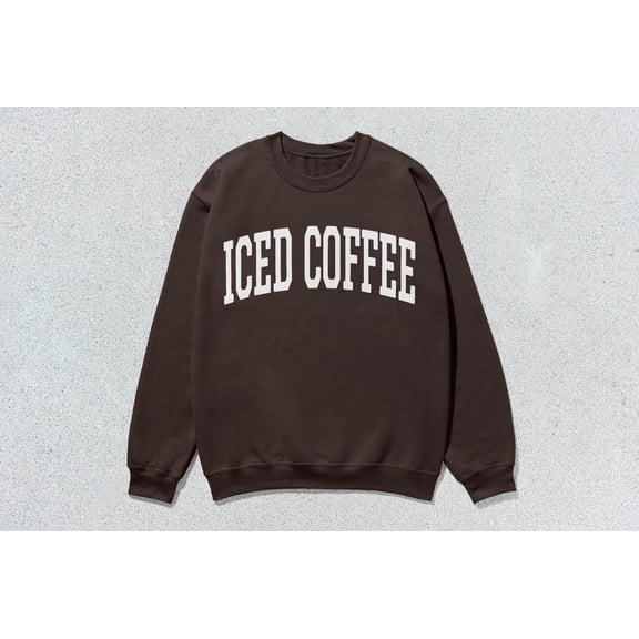 Iced Coffee Sweatshirt Collegiate Crewneck Sweater Unisex