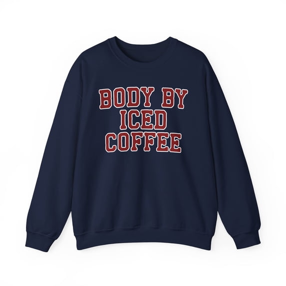 Iced Coffee Sweatshirt Gifts Crew Neck Shirt Long Sleeve Unisex
