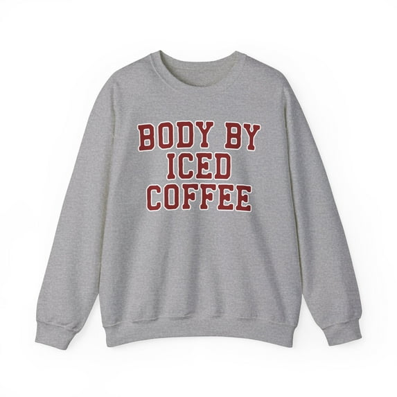 Iced Coffee Sweatshirt Gifts Crew Neck Shirt Long Sleeve Unisex