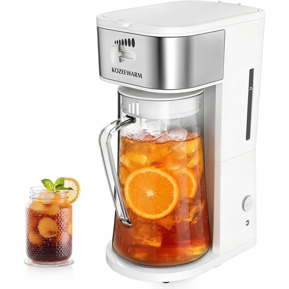 Iced Coffee Tea Maker With Filter Basket 3 QT Pitcher Iced Tea And Coffee Machine, Tea Makers For Iced Tea, Lattes, Lemonade And Flavored Water (3QT 2)
