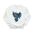 thumbnail image 1 of Iced Dragon Mythical Creature Fantasy Frozen Winter Art Sweatshirt, for men & women, up to size 5XL, 1 of 3