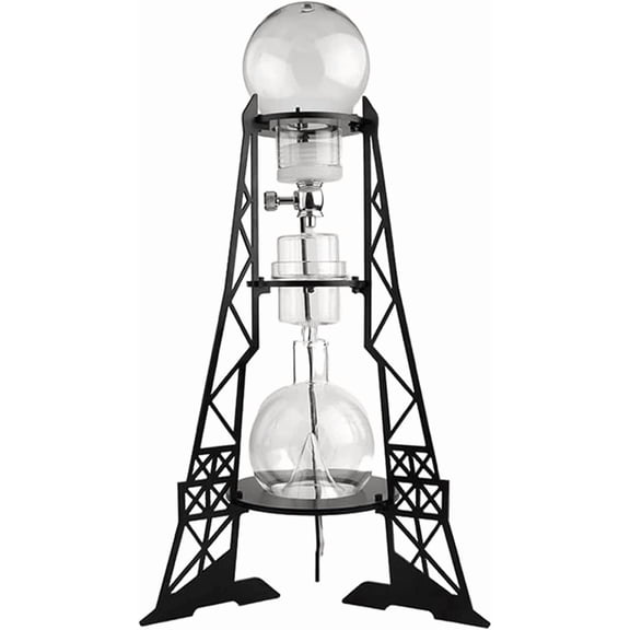 Iced Drip Coffee Maker Creative Coffee Maker, Cold Brew Tower Coffee Maker with Adjustable Dripper, Modern Siphon Coffee Maker for Home Office Reusable