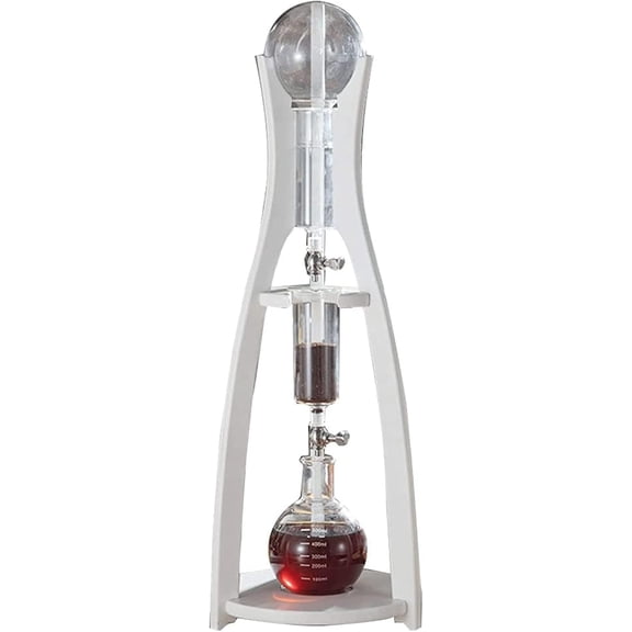 Iced Drip Coffee Maker Modern Cold Brew Coffee Maker, Home Siphon Coffee Maker with Stainless Steel Filter, Adjustable Water Flow Iced Tea Maker Reusable