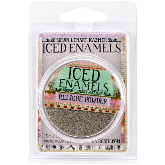 Iced Enamels Relique Powder .5oz-German Silver, Pk 3, Ice Resin