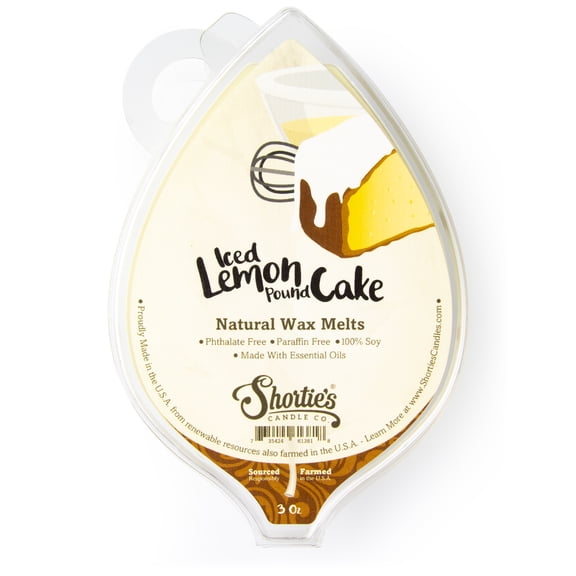 Iced Lemon Pound Cake Soy Wax Melts - All Natural + Essential Oils + Phthalate Free - Shortie's Candle Company