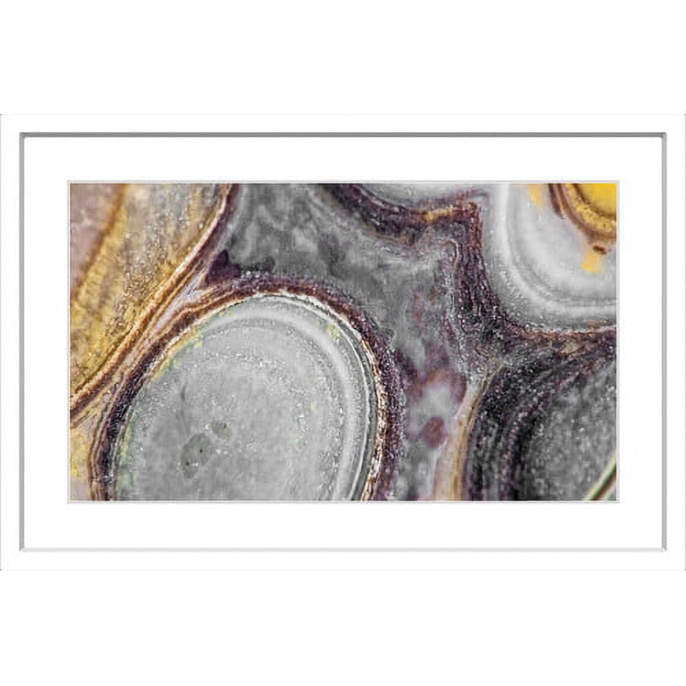 "Iced Mountain Lake" Framed Painting Art Print