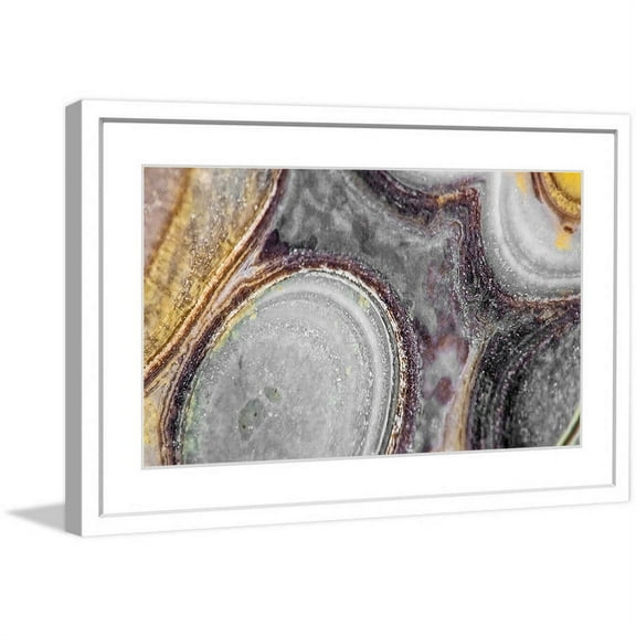 "Iced Mountain Lake" Framed Painting Print