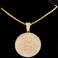 thumbnail image 1 of Iced Out Bling 26 Initial Necklace for Women Hiphop Rhombus Cuban Link Chain Round Letter Pendant Necklace Fashion Jewelry Gifts   Gift QY, 1 of 7