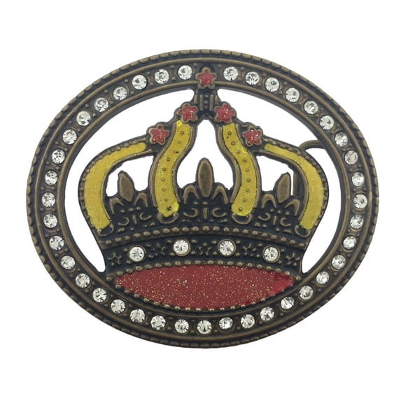 Iced Out Crown Belt Buckle Bling Bride Multicolored Metal Princess Fashion Gift