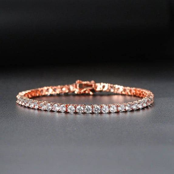 Iced Out Crystal Tennis Bracelet for Women Punk Hiphop Luxury AAA+ Cubic Zirconia Wedding Gold Color Hand Chain Jewelry OHH118 QHY