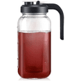 thumbnail image 1 of Iced Tea Maker Pitcher with Infuser and Lid - 2 Quart Glass Mason Jar Pitcher Leak-proof Water Jug, Heavy Duty Glass Container for Tea, Water, Juice, Milk, Iced Coffee, and Drinks$$, 1 of 7