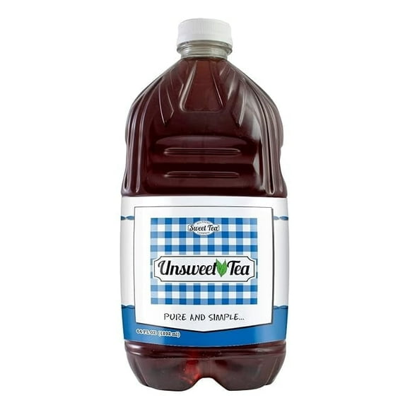 Southern Sweet Tea Company Iced Tea Real Brewed, Naturally Caffeinated, Unsweet Black Tea 64 oz Bottle