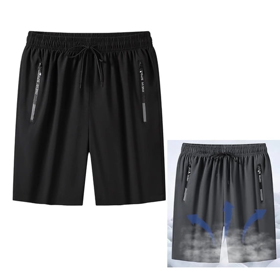 IcedActive-Women's Ice Silk Quick Drying Stretch Shorts, Iced Active Shorts Women Black M