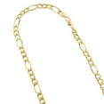 thumbnail image 1 of IcedTime 14k 18" Yellow Gold 6.5mm Diamond Cut Alternate 3+1 Figaro Lite Chain Necklace Lobster Clasp, 1 of 3