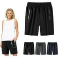 thumbnail image 1 of Icedactive Ice Silk Quick Drying Stretch Shorts - Women's Iced Active Shorts with Cooling Comfort Fit Gray XL, 1 of 8
