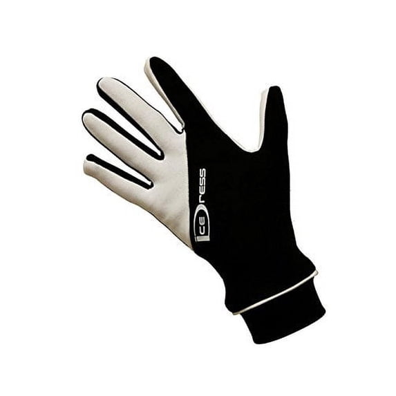 Icedress Two Color Thermal Figure Skating Gloves Sport (Black And White) (Cxs (46)