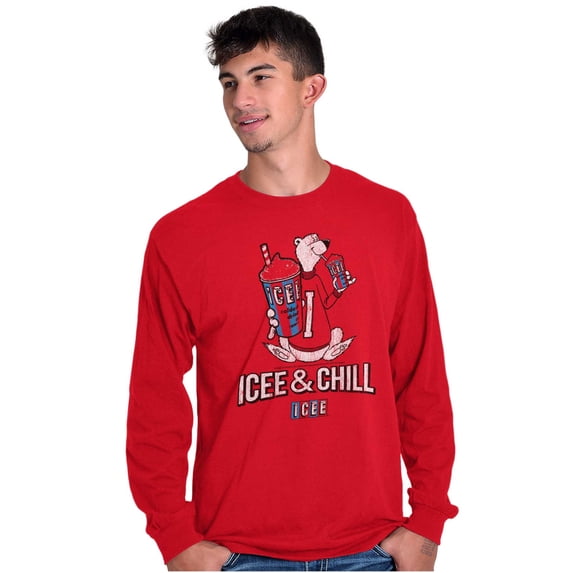 Icee And Chill Vintage Polar Bear Long Sleeve TShirt Men Women Brisco Brands L