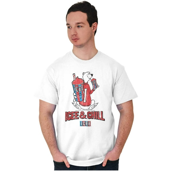 Icee And Chill Vintage Polar Bear Men's Graphic T Shirt Tees Brisco Brands S
