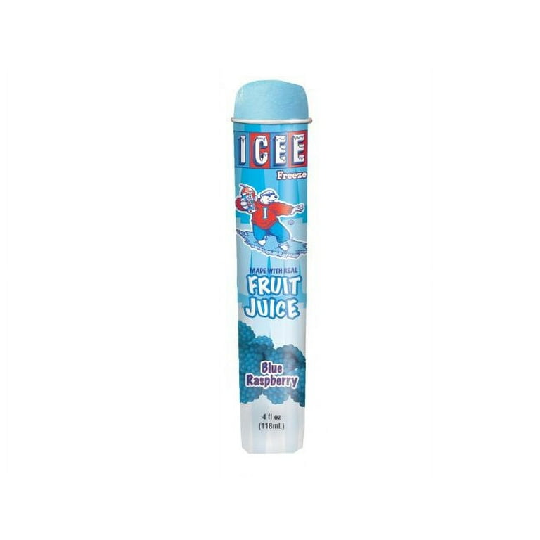 Icee Blue Raspberry Squeeze Up Tubes, 4 Ounce - 24 per case.