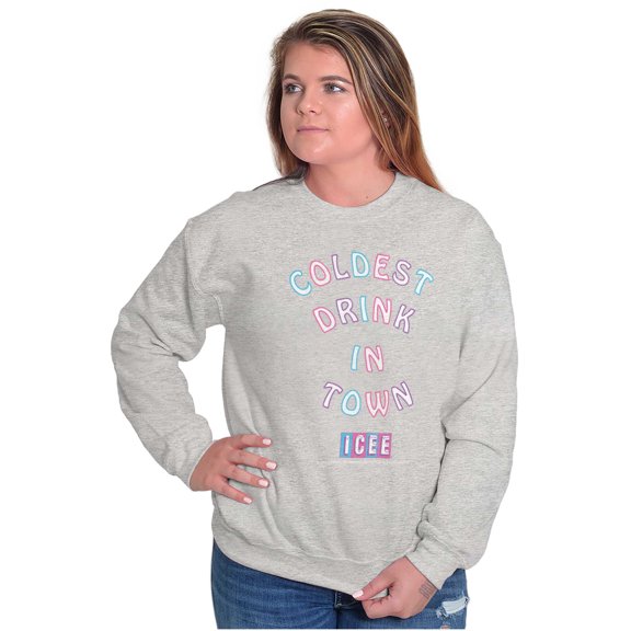 Icee Coldest Drink In Town Logo Women Crewneck Sweatshirt Brisco Brands X