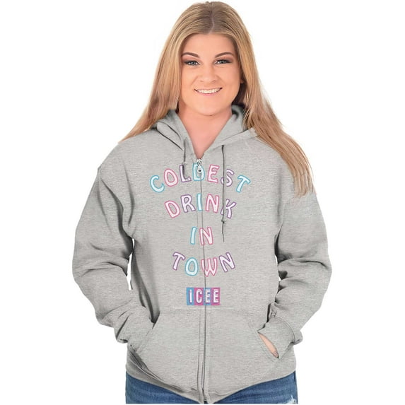 Icee Coldest Drink In Town Logo Women Plus Size Zipper Hoodie Brisco Brands 4X