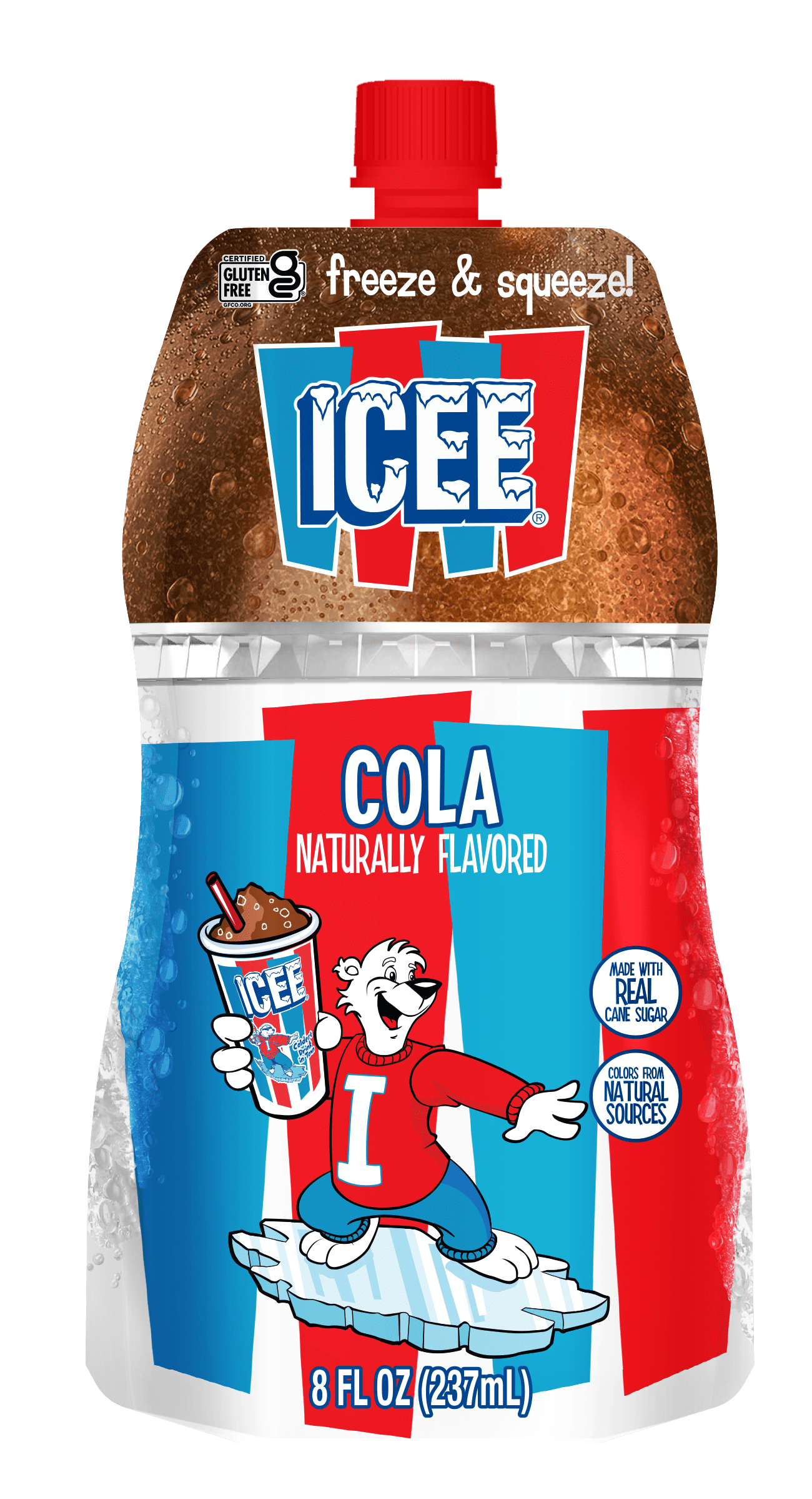 Icee Slush Cola Freeze & Squeeze Drink Pouch, 8 fl oz