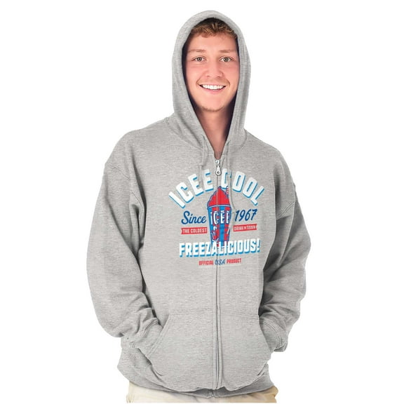 Icee Vintage Retro Zip Up Hoodie Men's Women's Brisco Brands S