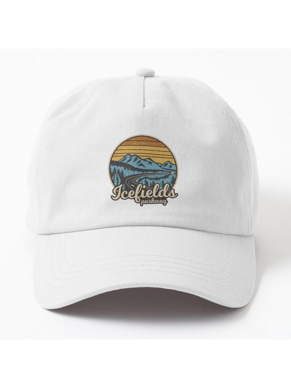 Icefields Parkway Alberta Baseball Cap, Travel Graphic Hat Style