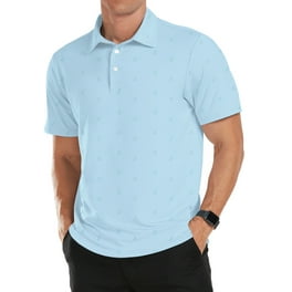 Harbor Bay by DXL Men's Big and Tall Striped Polo Shirt Aqua Green