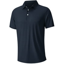 Iceglad Golf Shirts for Men Short Sleeve Dry Fit Print Performance Moisture Wicking Polo Shirt