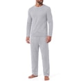 thumbnail image 1 of Iceglad Men's 2 Piece Loungewear Set Long Sleeve Crewneck Top and Drawstring Pants Pajama Set, 1 of 8