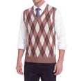 thumbnail image 1 of Iceglad Men's Argyle Sweater Vest V-Neck Classic Knit Sleeveless Pullover Preppy Golf Vest for Fall Winter, 1 of 8