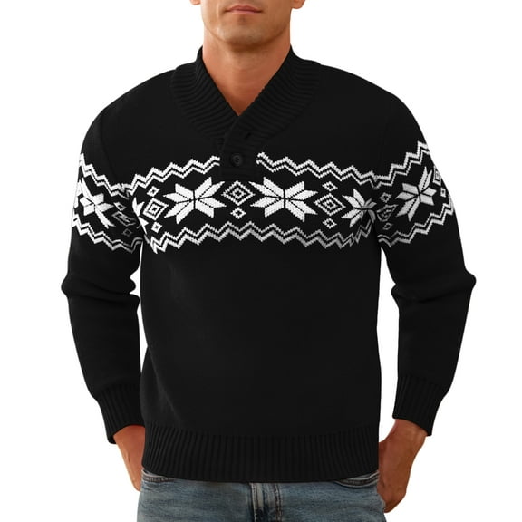 Iceglad Men's Casual Christmas Sweater Slim Fit Xmas Pullover Knitwear Holiday Knit