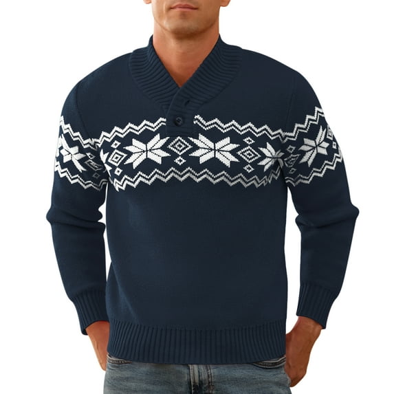 Iceglad Men's Casual Christmas Sweater Slim Fit Xmas Pullover Knitwear Holiday Knit