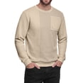 thumbnail image 1 of Iceglad Men's Corduroy Crewneck Sweatshirt - Long Sleeve Casual Textured Pullover with Chest Pocket & Rib-Knit Cuffs, 1 of 7