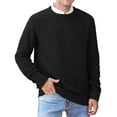 thumbnail image 1 of Iceglad Men's Crewneck Sweater Soft Cotton Rib Knit Casual Long Sleeve Classic Pullover Sweater, 1 of 7
