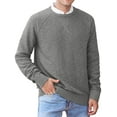thumbnail image 1 of Iceglad Men's Crewneck Sweater Soft Cotton Rib Knit Casual Long Sleeve Classic Pullover Sweater, 1 of 7